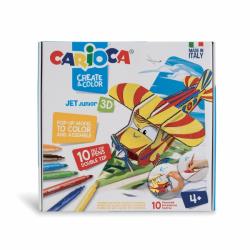 Carioca Pop-Up Modelos para Colorear y Construir - Aventura con Nuevos Compañeros de Viaje - 10 Rotuladores Superlavables Doble 