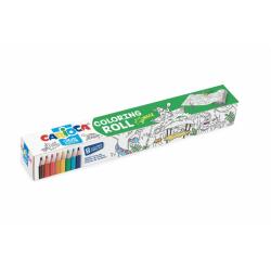 Carioca Coloring Roll Jungle Papel Adhesivo para Colorear - Aplicable en Superficies Verticales u Horizontales - Reutilizable si