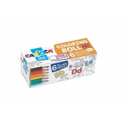 Carioca Mini Coloring Roll Abc de Papel Adhesivo para Colorear - Aplicable en Superficies Verticales u Horizontales - Reutilizab