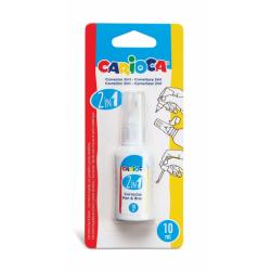 Carioca Pen & Brush Corrector 2En1 - Boligrafo y Pincel - Pincel de Nylon Suave y Preciso - Punta Metalica de Precision - Secado