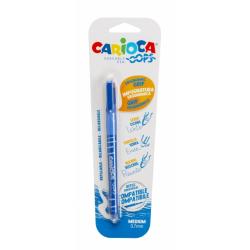 Carioca Oops Blister Boligrafo Borrable - Termo Sensible - Empuñadura Ergonomica Triangular - Punta de 0.7mm - Doble Goma - Reca