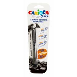 Carioca Oops Blister Boligrafo Borrable - Termo Sensible - Empuñadura Ergonomica Triangular - Punta de 0.7mm - Recambios Compati