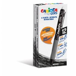 Carioca Oops Boligrafos Borrables - Tinta Negra Termo Sensible - Empuñadura Ergonomica Triangular - Punta de Ø 0.7mm - Recambios