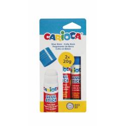 Carioca Pack de 2 Pegamentos de Barra - Ideal para Casa, Colegio y Oficina - Pega Papel, Fotos y Tejidos - sin Disolventes - Col