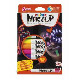 Carioca Mask Up Pack de 6 Colores para la Piel en Barra Neon - Ideales para Fiestas - Fluorescentes con Luz Ultravioleta - Brill