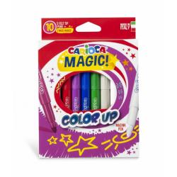 Carioca Color Up Pack de 10 Rotuladores Magicos - Tinta Magica Cambia de Color - Punta Maxi Bloqueada y con Tapa Ventilada - Col