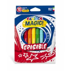 Carioca Magic Markers Pack de 10 Rotuladores Magicos Erasable - Tinta Magica Cambia de Color - Incluye Rotulador Magink para Bor