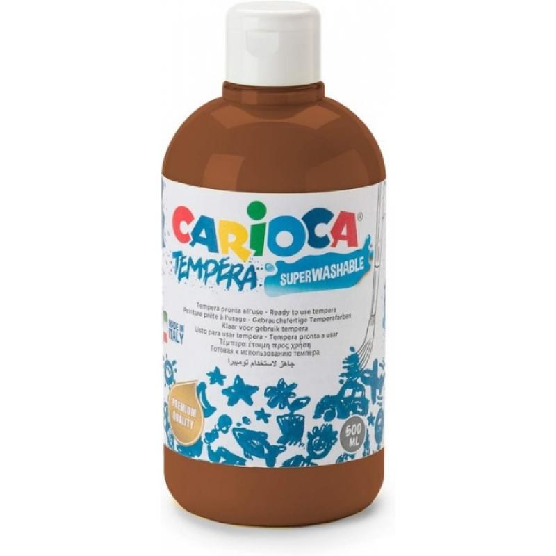 Carioca Botella Tempera 500ml - Colores Superlavables - Faciles de Mezclar - Aplicable en Materiales Porosos - Alta Opacidad - C