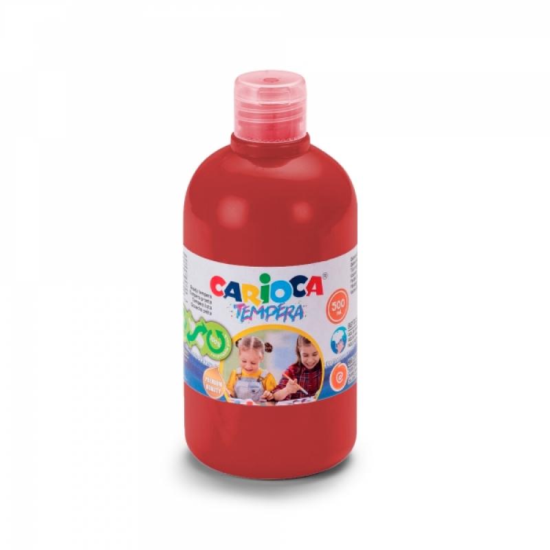 Carioca Botella de Tempera 500ml - Colores Superlavables - Faciles de Mezclar - Aplicable en Materiales Porosos - Alta Opacidad 