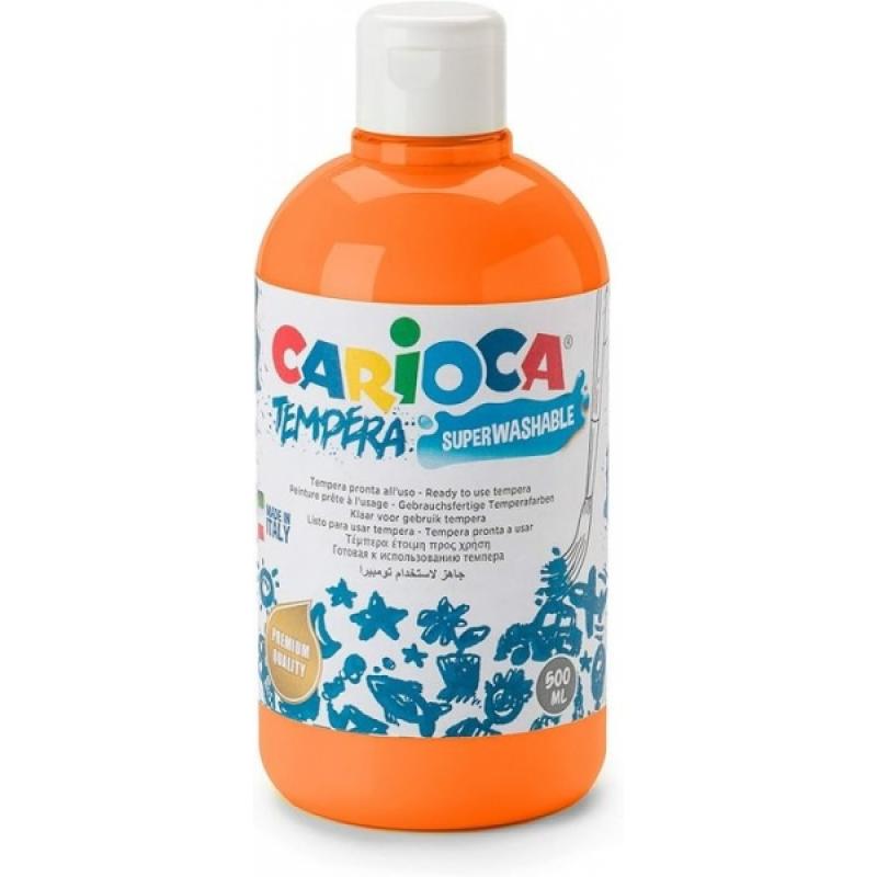 Carioca Botella Tempera 500ml - Colores Superlavables - Faciles de Mezclar - Aplicable en Materiales Porosos - Alta Opacidad - C