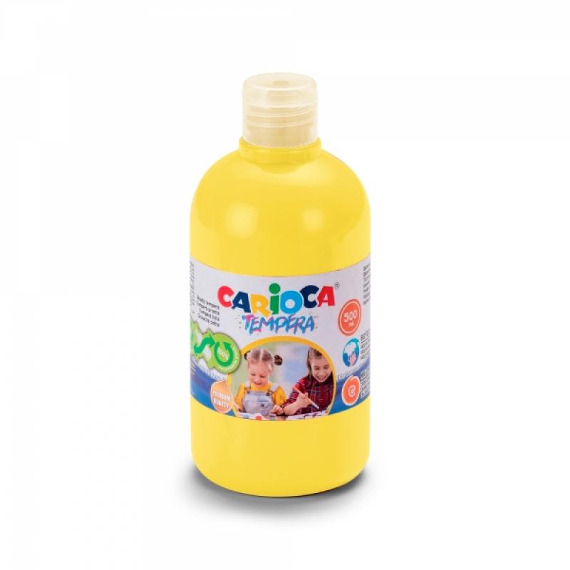 Carioca Botella de Tempera 500ml - Colores Superlavables - Faciles de Mezclar - Aplicable en Materiales Porosos - Alta Opacidad 