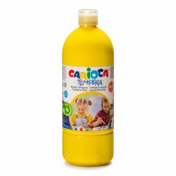 Carioca Pack de 6 Botellas de Tempera - 1000ml - Colores Superlavables - Faciles de Mezclar - Aplicable en Materiales Porosos - 