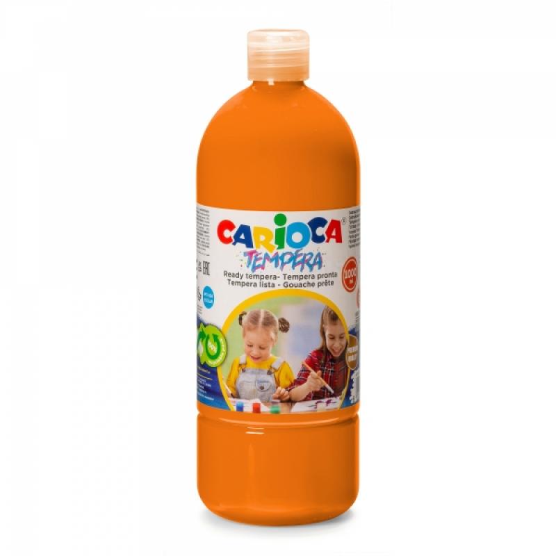 Carioca Botella Tempera 1000ml - Colores Superlavables - Faciles de Mezclar - Aplicable en Materiales Porosos - Alta Opacidad - 