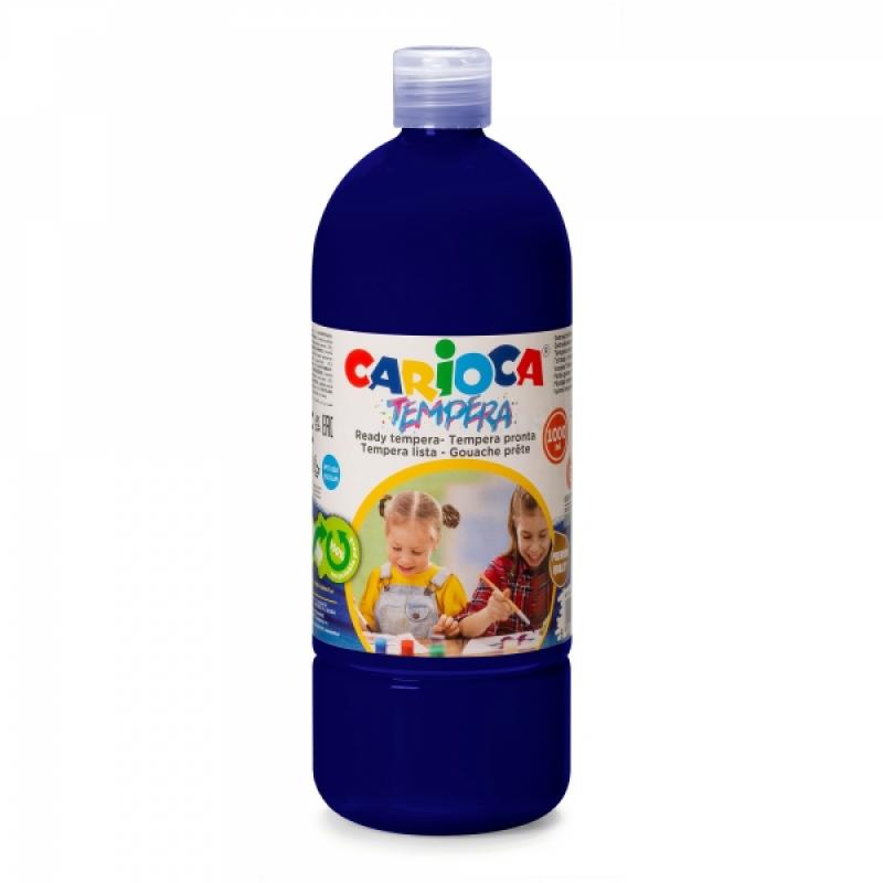 Carioca Botella de Tempera 1000ml - Colores Superlavables - Faciles de Mezclar - Aplicable en Materiales Porosos - Alta Opacidad