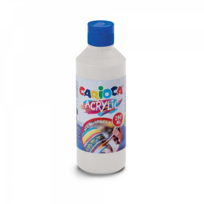 Carioca Botella de 250ml de Tempera Acrilica - Colores Brillantes y Resistentes a la Luz - Efecto Tridimensional - Apto para Tod