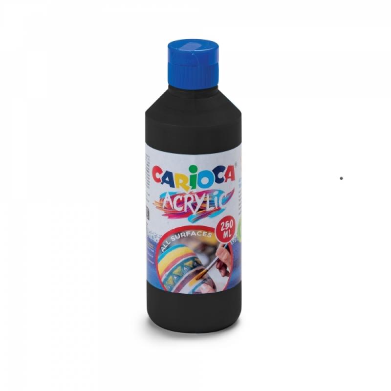 Carioca Botella de Tempera Acrilica - 250ml - Colores Brillantes - Resistente a la Luz - Efecto Tridimensional - Apto para Todas