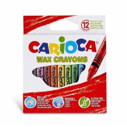 Carioca Pack de 12 Ceras Pastel - Colores Brillantes - Lavables - Cuerpo de Ø 8mm - Color Varios