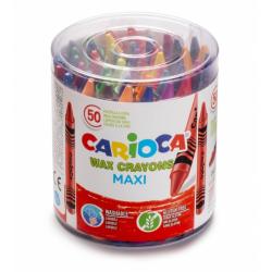 Carioca Maxi Pack de 50 Ceras Jumbo - Colores Brillantes - Lavables - Cuerpo de Ø 12mm - Color Varios