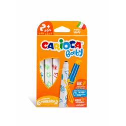 Carioca Baby Marker Pack de 6 Rotuladores - Punta Redonda y Bloqueada - Cuerpo de Gran Dimension - Superlavables - Dermatologica