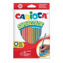 Carioca Supercolor Pack de 36 Lapices de Madera - Cuerpo Hexagonal - Colores Intensos y Gran Opacidad - 3.3mm de Grosor - Color 