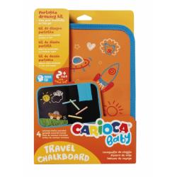 Carioca Kit de Dibujo Portatil para Niños - a Partir de 24 Meses - Perfecto para Jugar Fuera de Casa - Formato A4 - Contiene 4 T