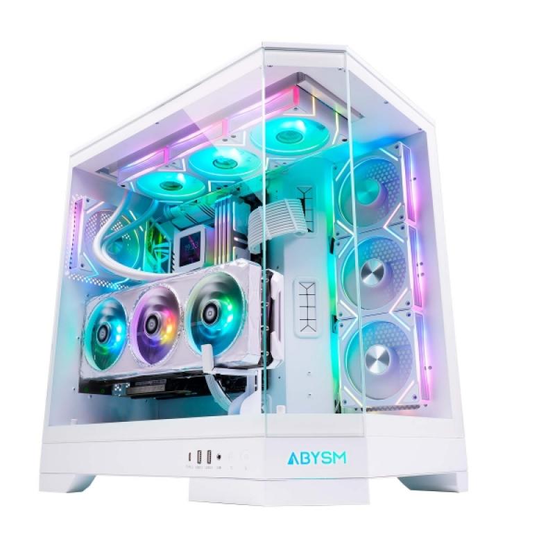 Abysm Danube Sava H600 White Caja Torre E-ATX, ATX, ITX, Micro ATX - Lateral y Frontal Cristal Templado - 3.5" y 2.5" - USB-A, U