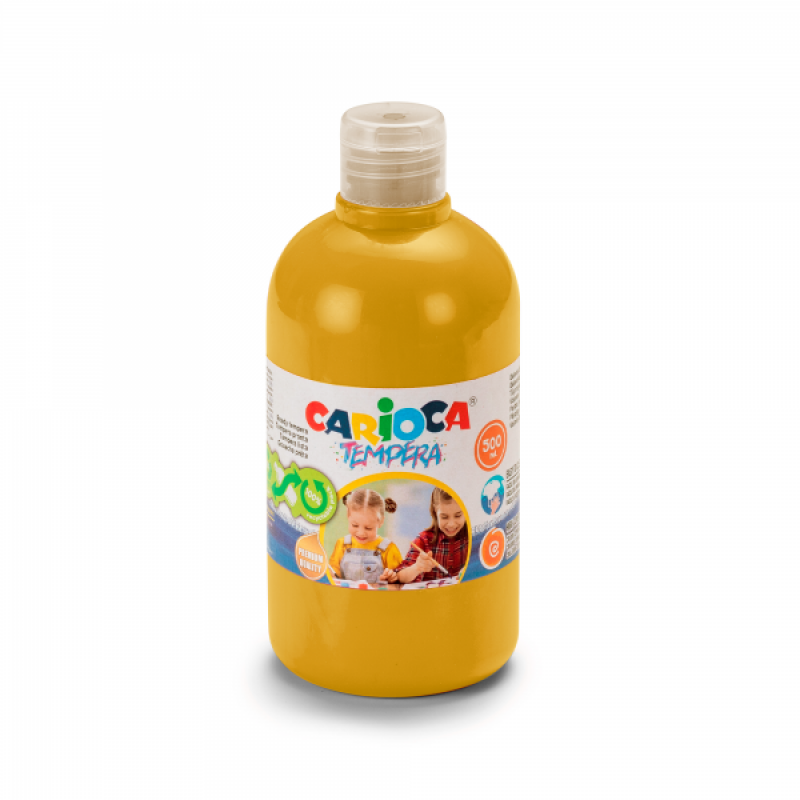 Carioca Botella de Tempera - 500ml - Colores Superlavables - Faciles de Mezclar - Aplicable en Materiales Porosos - Alta Opacida