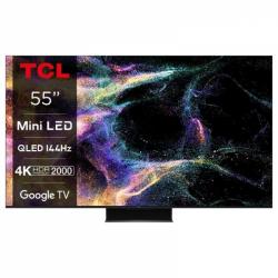 TCL C845 Televisor Smart TV 55" Mini-LED QLED UltraHD 4K HDR10+ ALLM 144Hz VRR y 120Hz VRR - WiFi, HDMI 2.1, USB 2.0, Ethernet, 