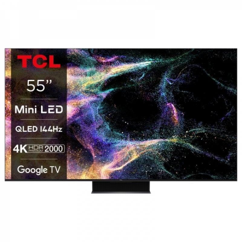 TCL C845 Televisor Smart TV 55" Mini-LED QLED UltraHD 4K HDR10+ ALLM 144Hz VRR y 120Hz VRR - WiFi, HDMI 2.1, USB 2.0, Ethernet, 