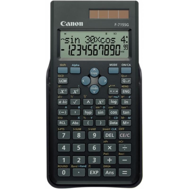 Canon F-715SG Calculadora Cientifica con Pantalla LCD 2 Lineas 16 Digitos - Calculo Interno de hasta 16 Digitos - 250 Funciones 