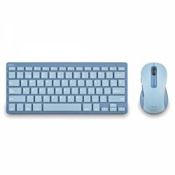 NGS Fantasy Pack Teclado Compacto Silencioso + Raton Silencioso 1600dpi 5 Botones - Conexion 2,4GHz, BT1 y BT2 - Color Azul