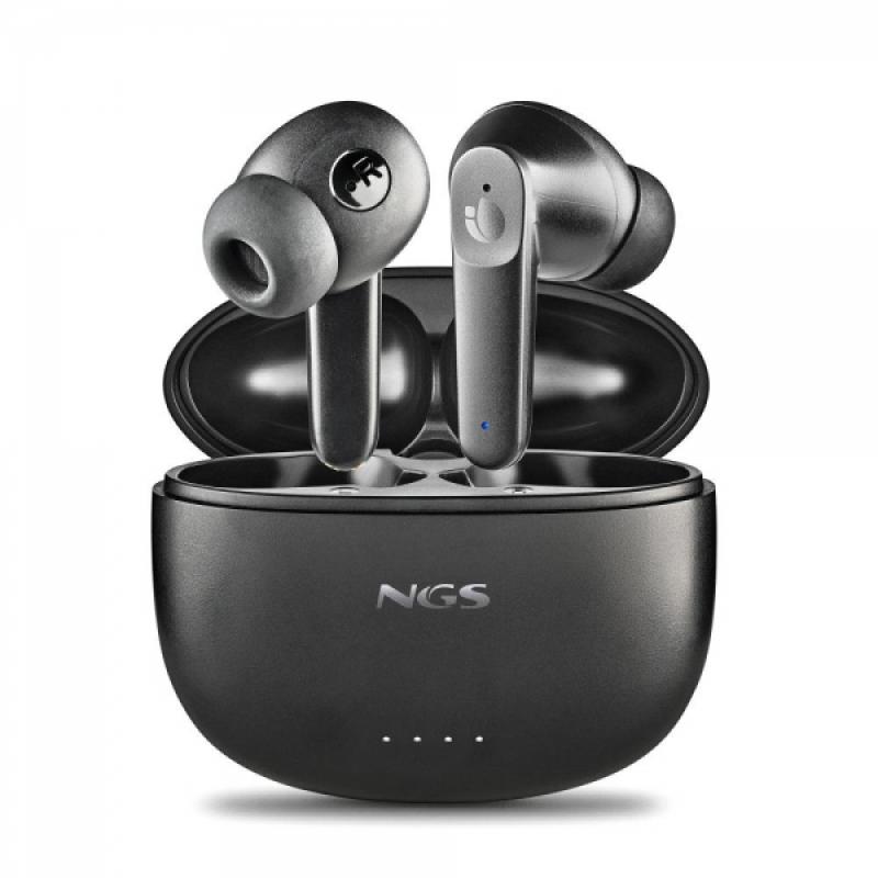 NGS Artica Hush Auriculares Bluetooth 5.3 TWS ANC - Conexion Automatica - Asistente de Voz - Autonomia hasta 4h - Base de Carga 