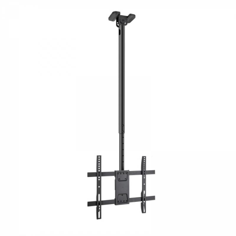 Tooq Soporte XL Techo para Pantallas 32-75" - Angulo de Giro 180º - Inclinable - Gestion de Cables - Peso Max. 60kg - VESA Max. 