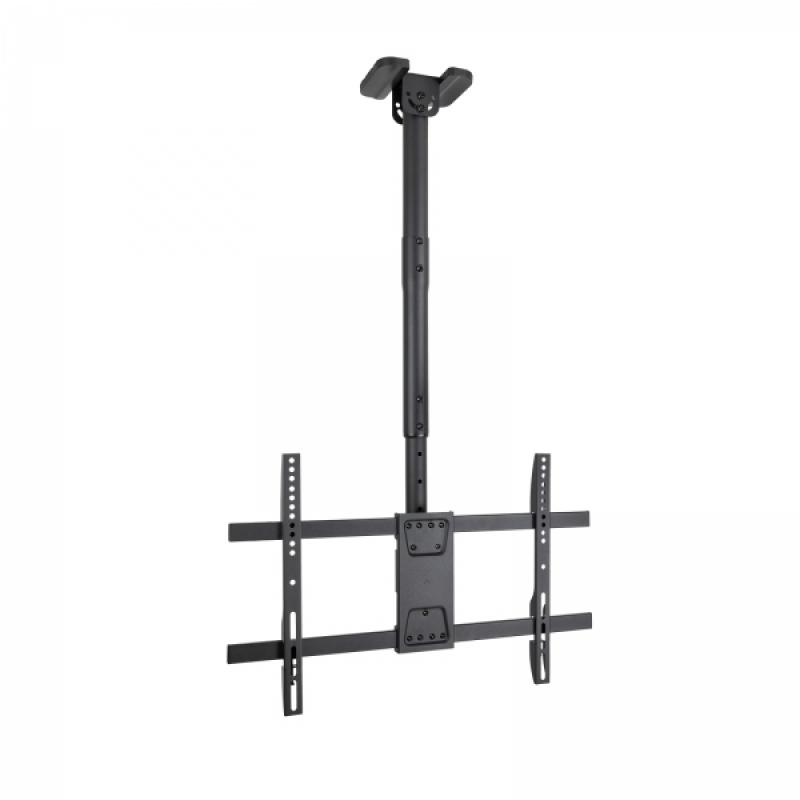 Tooq Soporte Techo para Pantallas 43-86" - Angulo de Giro 180º - Inclinable - Gestion de Cables - Peso Max. 60kg - VESA Max. 600