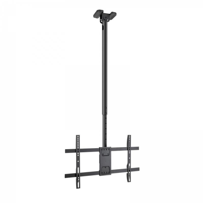 Tooq Soporte XL de Techo para Pantallas 43-86" - Angulo de Giro 180º - Inclinable - Gestion de Cables - Peso Max. 60kg - VESA Ma