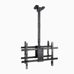 Tooq Soporte de Techo para 2 Pantallas 43-86" - Angulo de Giro 180º - Inclinable - Gestion de Cables - Peso Max. por Pantalla 50