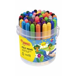 Jovi Felt Pens Bote D E48 Rotuladores Jumbo - Tinta de Gran Fijacion - Punta de 3mm - Capuchon de Seguridad Ventilado - Grip Tri