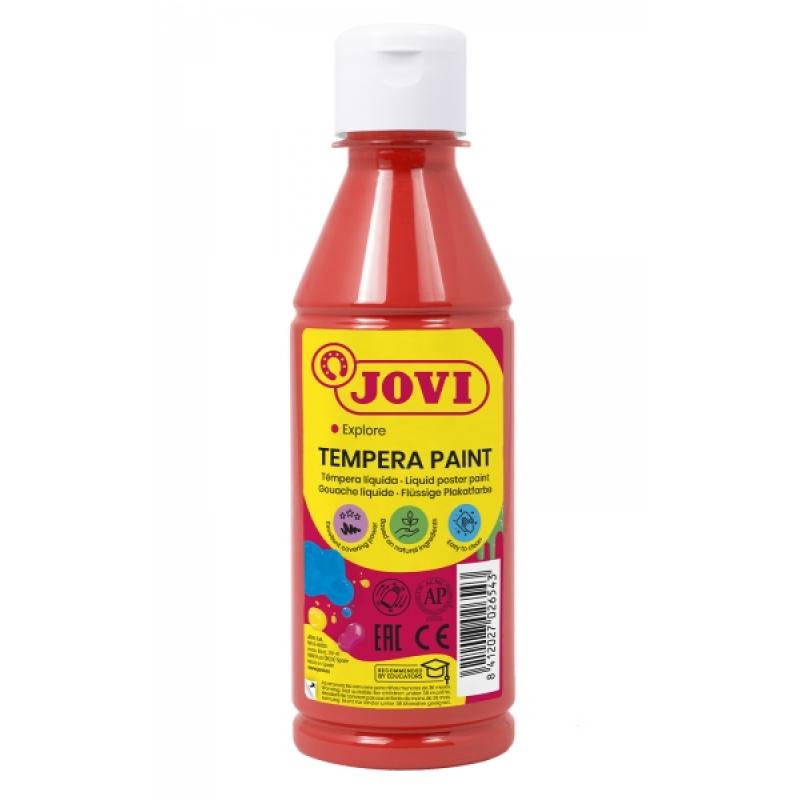 Jovi Tempera Paint Tempera Liquida - Base Agua - Lista para Usar - Alto Poder Cubriente - Secado Rapido - Fluidez Optima - Adher