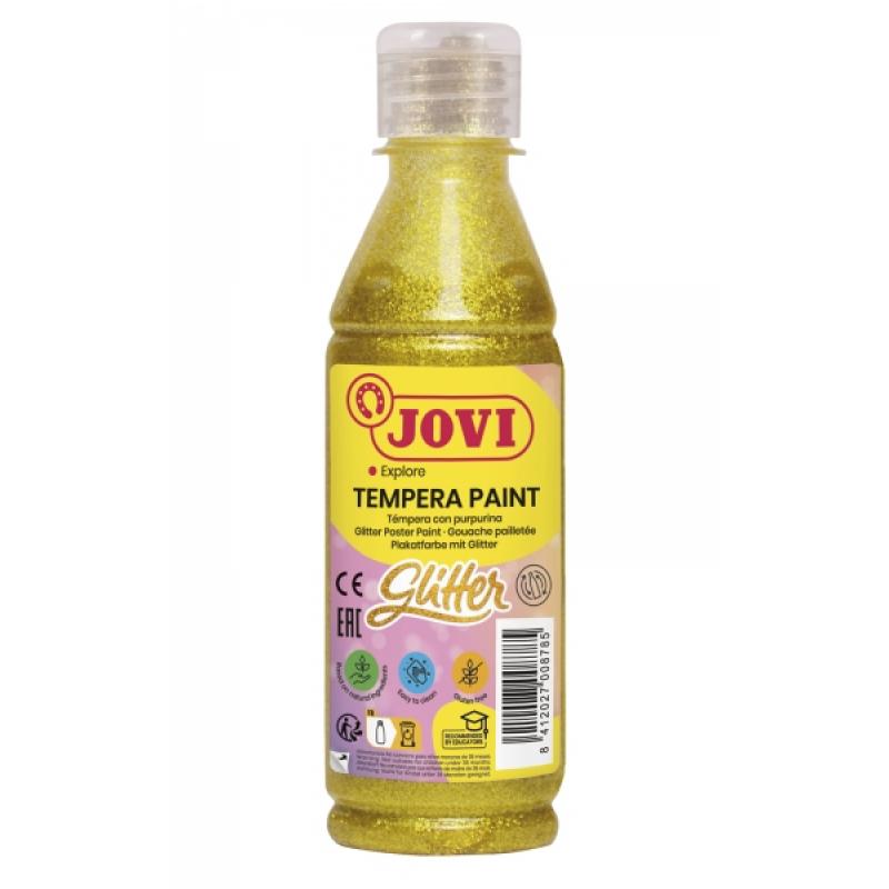 Jovi Glitter Tempera Botella de 250ml - Base Agua - Lista para Usar - Particulas de Purpurina - Excelente Rendimiento - Secado R