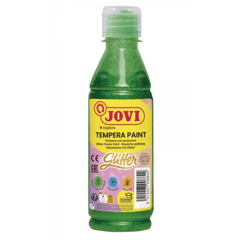 Jovi Glitter Tempera Botella de 250ml - Base Agua - Lista para Usar - con Purpurina - Excelente Rendimiento - Secado Rapido - Fl