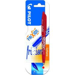 Pilot Frixion Ball Pack de 1 Boligrafo de Gel Borrable - Punta de Bola 0.7mm - Trazo 0.4mm - Grip Ergonomico - Color Rojo