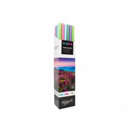 Fabrisa ColorPlus Expositor de 30 Rollos de Papel Regalo - Papel Kraft Verjurado de 70gr - Medidas del Rollo 1x3m - Colores Surt