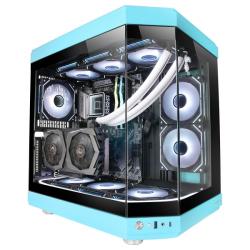 Mars Gaming MC-3T Caja Gaming Premium - Tres Paneles de Cristal Templado - Montaje Vertical de GPU - Capacidad para 10 Ventilado