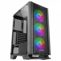 Mars Gaming MC-C Semitorre Gaming - Triple Refrigeracion - Iluminacion FRGB - Cristal Templado - Soporte Liquido - Panel METAL-M