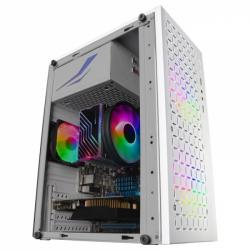 Mars Gaming MC-CORE Minitorre Gaming - Rejilla Metal-MESH - Ventana Lateral - 2 Ventiladores FRGB - Soporte Micro-ATX/Mini-ITX -