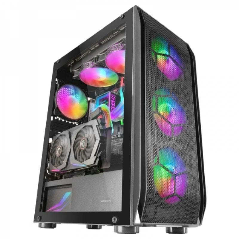 Mars Gaming MC-KX Caja PC - Refrigeracion Maxima con 5 Ventiladores - Sistema CPU FREEZER - Compatible con Refrigeracion Liquida