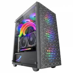 Mars Gaming MC-MAG Caja Gaming - Doble Rejilla Magnetica - Cristal Templado - 3 Ventiladores RGB - Soporte Refrigeracion Liquida