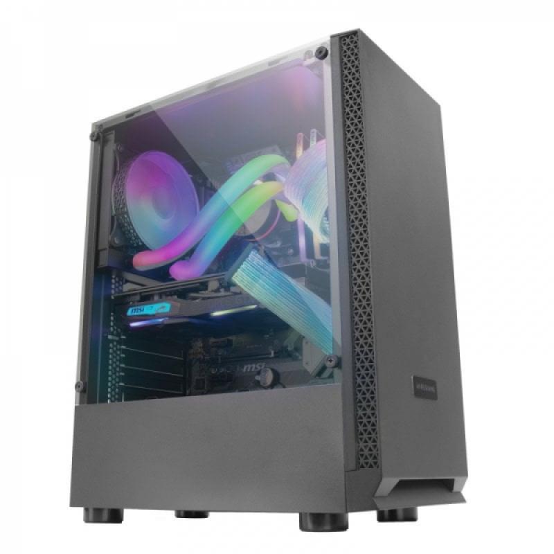 Mars Gaming MCN2 Caja PC Minimalista - Ventana Lateral - Excelente Refrigeracion - Soporte ATX/micro-ATX/mini-ITX - Compatible c