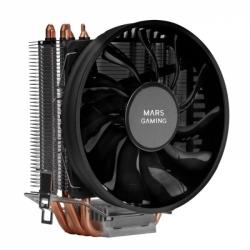 Mars Gaming MCPUBK Disipador Profesional - Soporta 160W TDP - 4 Heatpipes HCT - Ventilador 110mm PWM Silencioso - Compatible Int