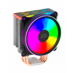 Mars Gaming MCPU-XU6 Disipador CPU - Doble torre - Ventiladores hibridos ultrasilenciosos - 6 heatpipes de cobre - HCT Ultra - H